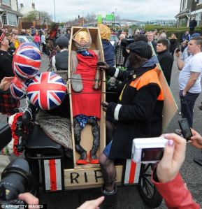 Goldthorpe fake funeral Thatcher effigy procession