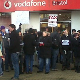 Bristols first 'UK Uncut' action, organised by AFed