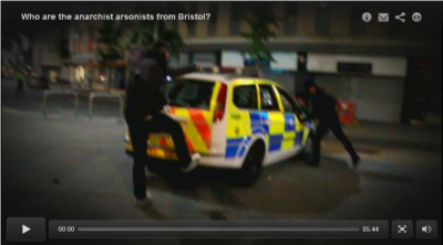 Loving this footage of someone trying to fight a police car by kicking it wither their trainers